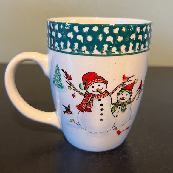 Lot of 3 Vintage Snowmen & Santa Claus Christmas Winter Holiday Ceramic Mugs - Picture 9 of 14